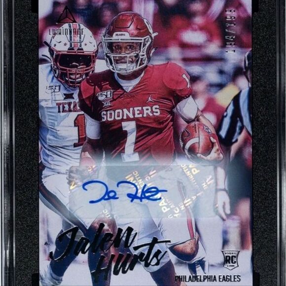 2020 Panini Luminance Jalen Hurts SGC 10 - rookie auto/199 - Picture 1 of 7